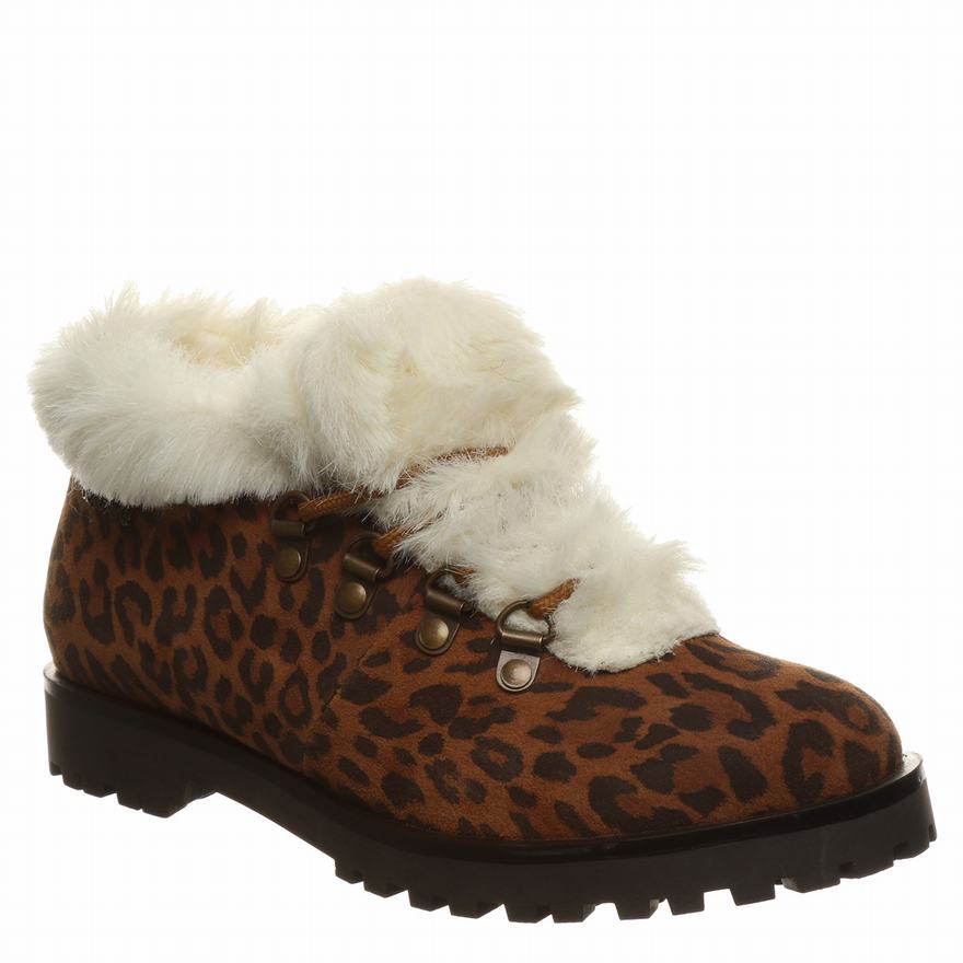 Bearpaw Vera Ankle Boots UK - Women's Boots Leopard ||LHQMGW-726||